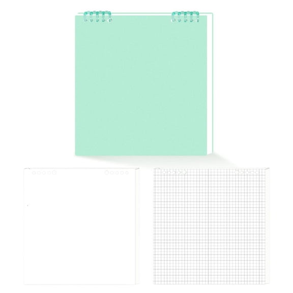 Binder Planner Notebook 120 Pages Gridded for Notes Plans Mind Map Schedules, Student Classroom Notebook
