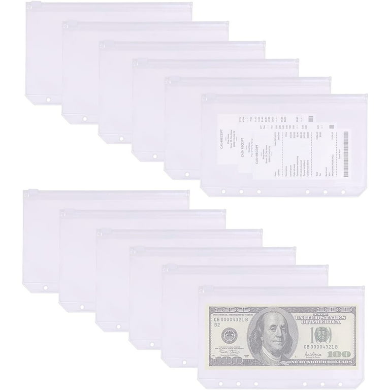 Budget Binder with Zipper Envelopes, Ginmlyda Cash Envelopes for Budgeting  Money Saving Binder with Budget Sheets, Zipper PVC Pockets, Cash Envelopes