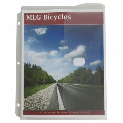Binder Pockets with Hook & Loop Closure Side Loading, Clear - 5 Per Pack - Pack of 3