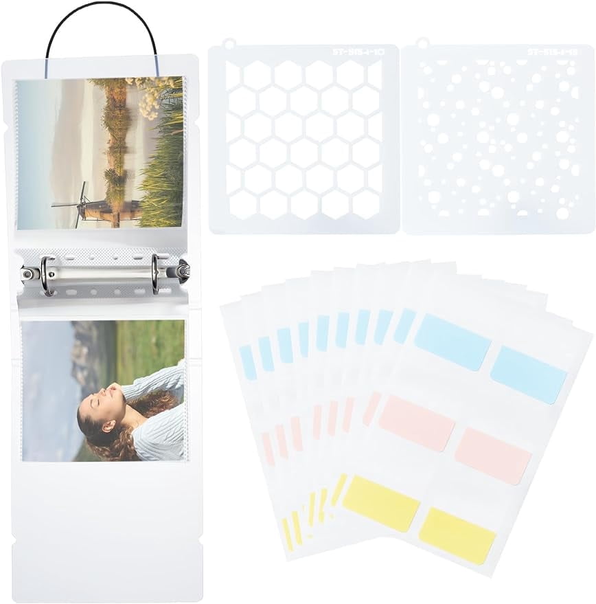 Binder Postcard Phote Album Cookie Stencil Storage Binder Square Loose ...