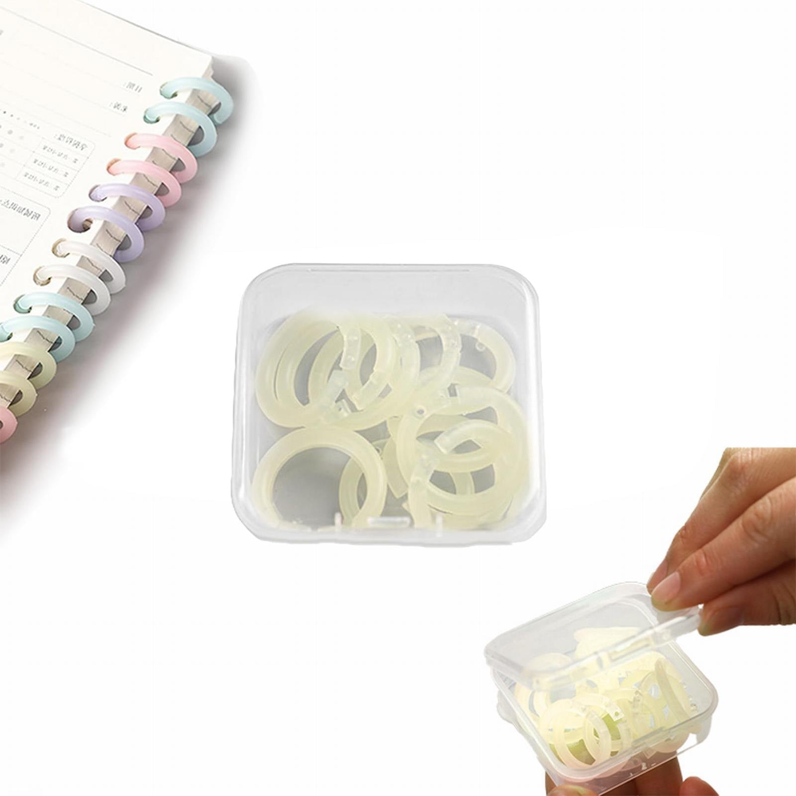 Binder Rings 20/100 Pieces Plastic Rings Plastic Loose Leaf Rings Multi ...