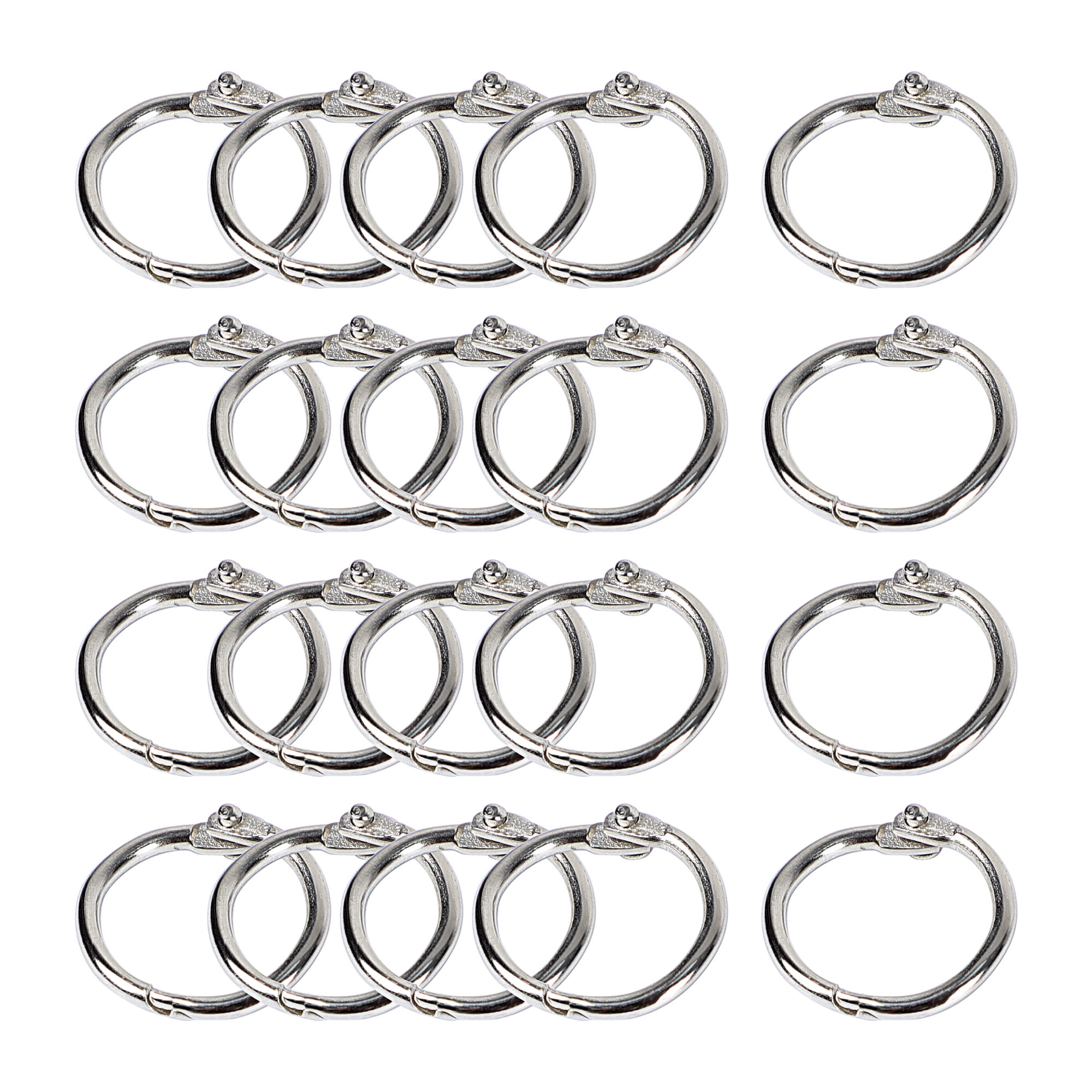 Binder Rings 20 Pcs 20 x 2mm, Metal Loose Leaf Binder Ring, Rings for