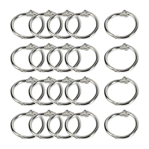 Binder Rings 20 Pcs 20 x 2mm, Metal Loose Leaf Binder Ring, Rings for Flash Cards, Index Card Rings, Book Rings, Paper Rings for Office, Home