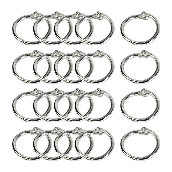 Binder Rings 20 Pcs 20 x 2mm, Metal Loose Leaf Binder Ring, Rings for Flash Cards, Index Card Rings, Book Rings, Paper Rings for Office, Home
