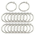 thumbnail image 1 of Binder Rings, Loose Leaf Rings, Office Book Rings, Locking Key Ring Binder - 1 Inch Inner Dia 20pcs Silver Tone, 1 of 7
