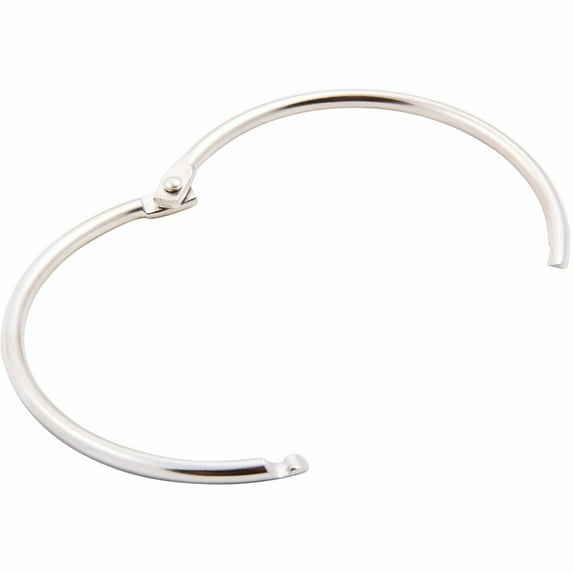 Baumgartens Binder Ring - 3" Diameter - Round - Metal - 1 / Each - Silver (BAU31495)