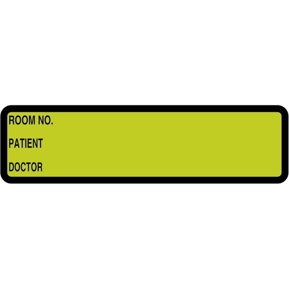 Binder Spine Stickers,  File Folder Chart Labels, DR3901, Printed Chartreuse, 5-3/8" x 1-3/8", 200 per Roll – for Organizing Patient Charts