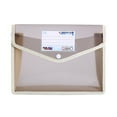 thumbnail image 1 of Binder, Tyeign Plastic File Folders Envelope Expanding File Wallet Organizer Documents Folder with Snap Closure And Pocket Fc Size Transparent File Pouch for School (Assorted Color Vertical) Grey, 1 of 8