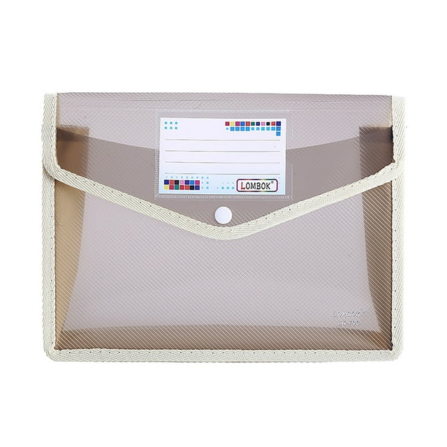 Binder, Tyeign Plastic File Folders Envelope Expanding File Wallet Organizer Documents Folder with Snap Closure And Pocket Fc Size Transparent File Pouch for School (Assorted Color Vertical) Grey