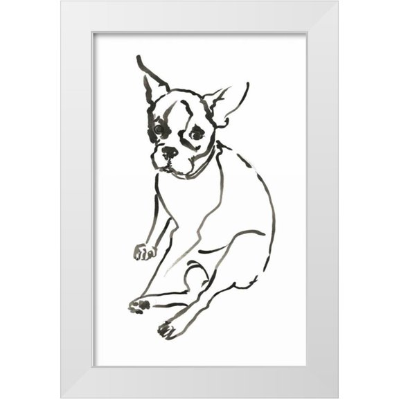 Binder, Vanessa 10x14 White Modern Wood Framed Museum Art Print Titled - WAG: The Dog VI