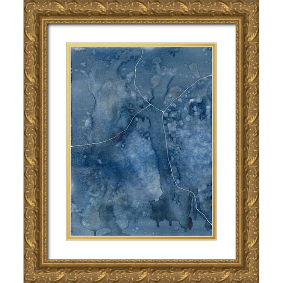 Binder, Vanessa 12x14 Gold Ornate Wood Framed with Double Matting Museum Art Print Titled - Blue River I