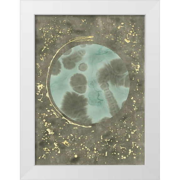 Binder, Vanessa 25x32 White Modern Wood Framed Museum Art Print Titled - Seafoam Amoeba II