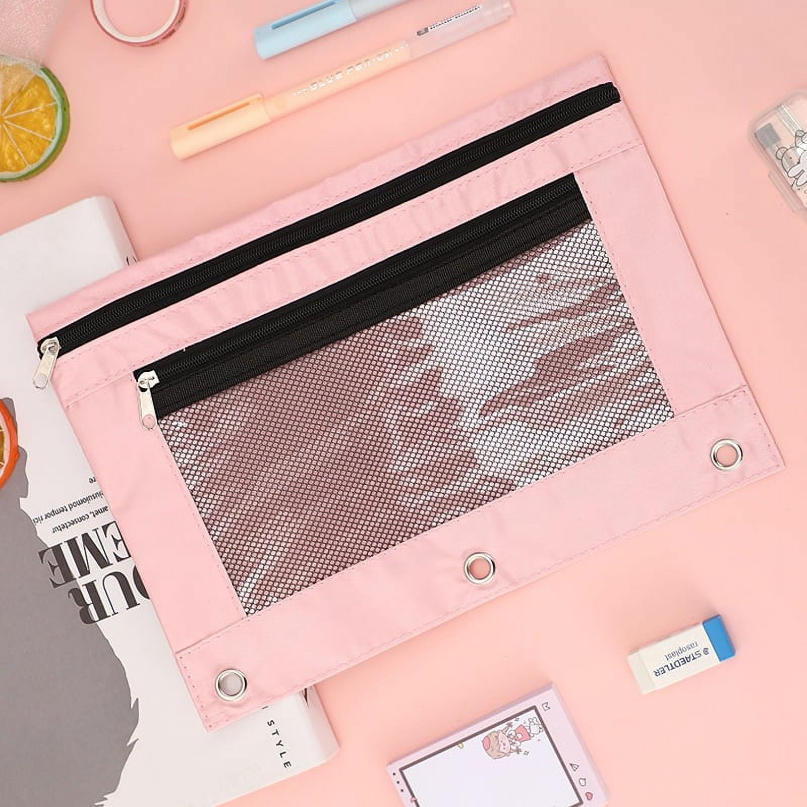 Binder Zipper Pouch Binder File Pouch Large Pen Pouch Binder Pencil