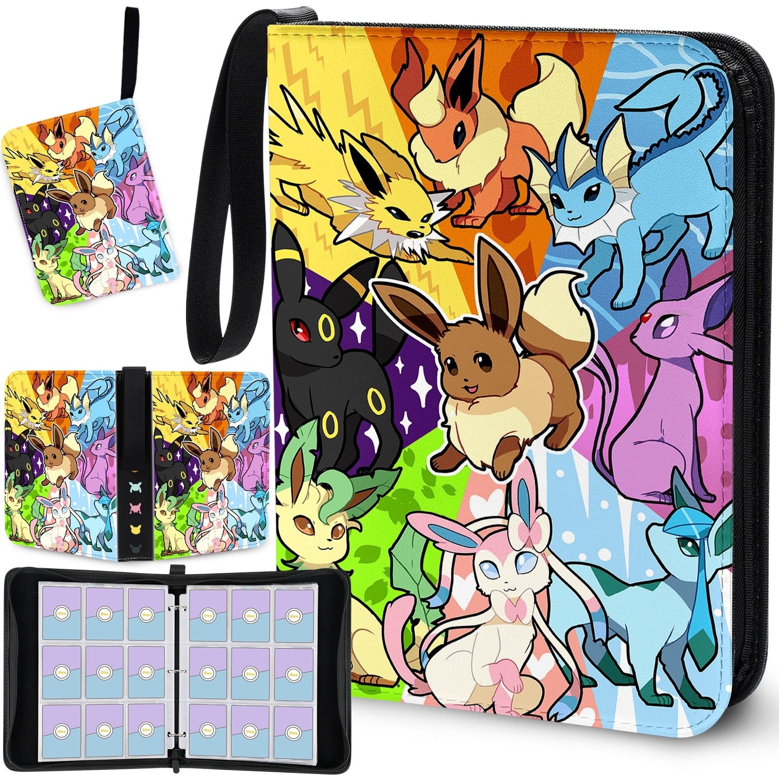 Binder for Pokemon Cards with Sleeves, 50Pcs 9Pocket Pages Card Album