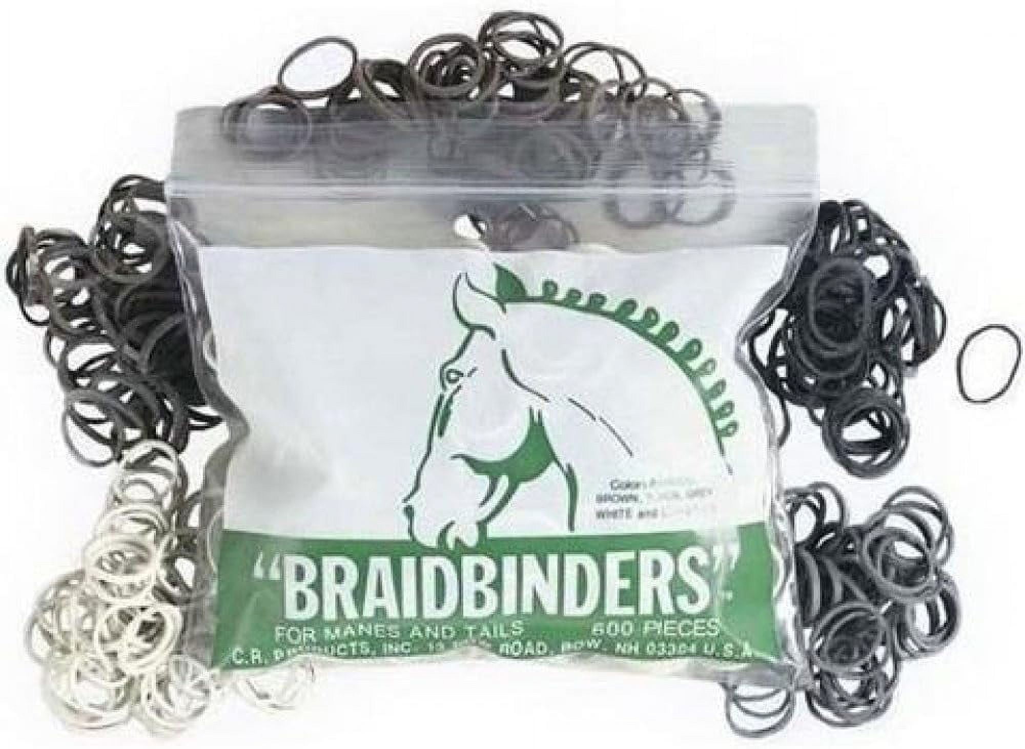 Binders Rubber Bands Plastic Black Economical Way Mane Horses 600 Count