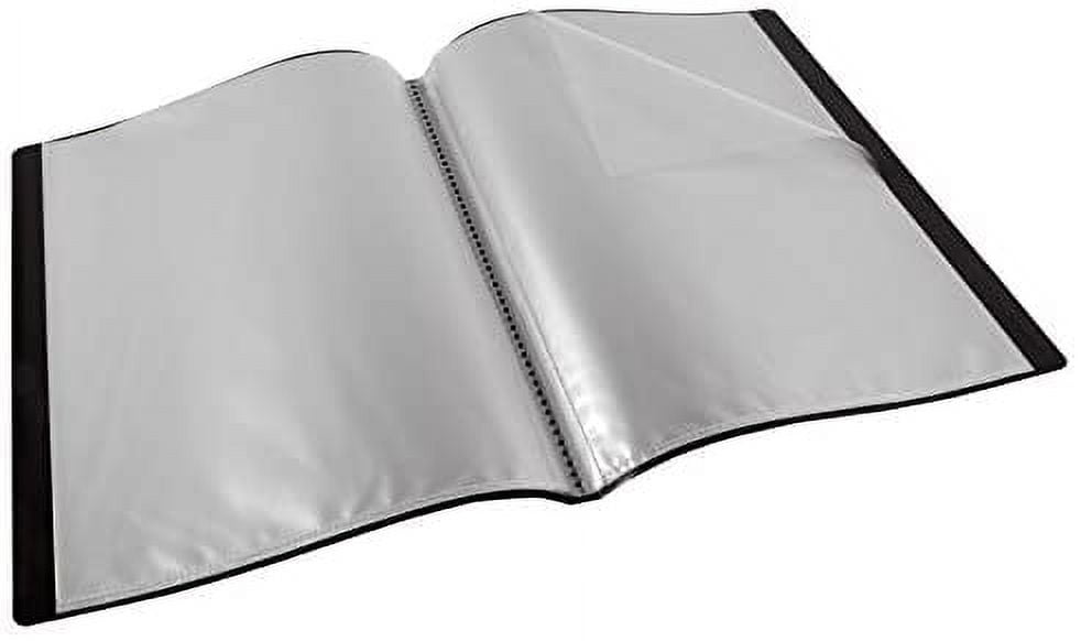 Folder with Plastic Sleeves - (Black) Poly Presentation Binder with 20  Sleeves, Presentation Book Displays 40 Letter Size Pages, Portfolio Book  has