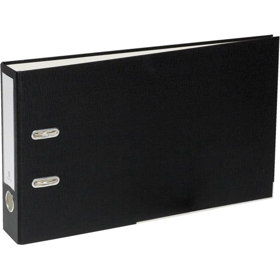 Bindertek 2-Ring Top-Opening Legal-Sized Binder for Top-Punched 8.5" x 14" Paper - Black, 2" Spine, 300 Sheet Capacity, 1.9" Lever Arch Ring Mechanism, Linen-Textured Covers, Steel Reinforced Edges