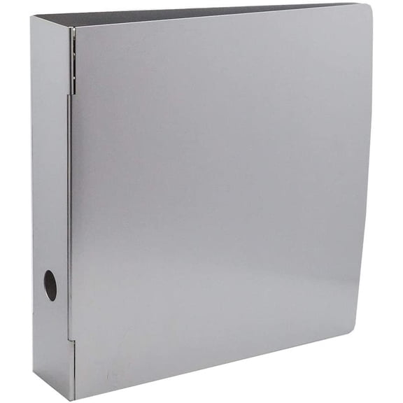 Bindertek 3-Ring Heavy-Duty Metal Binder - 3" Spine Width, 525 Sheet Capacity, 2" D-Rings, Durable Metal Hinges, Rounded Corners, Aluminum Construction