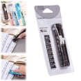 thumbnail image 1 of Binding Clips Stapler Transparent Black Card Holders by Dusknt Portable Clip Stapler Available in 6 Colors Includes 66 Reusable Silver Metal Clips for Home schol Use, 1 of 9