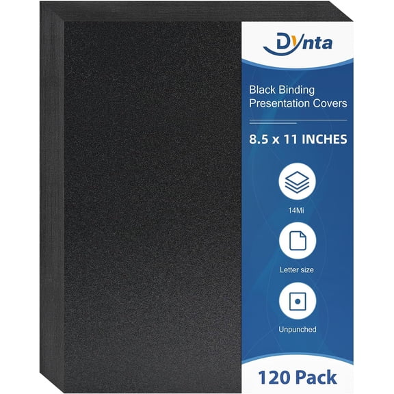 Binding Covers 120 Pack Sand-Textured Report Sheets for Binding, Letter Size 8-1/2 x 11 Inches, 14 mil Presentation Binder, Office Supplies, Un-Punched, Square Corners