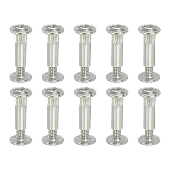 Binding Screw Posts, Screw Posts Carbon Steel Binding Bolts Nut for Leather Scrapbook DIY M5 x 16mm 10