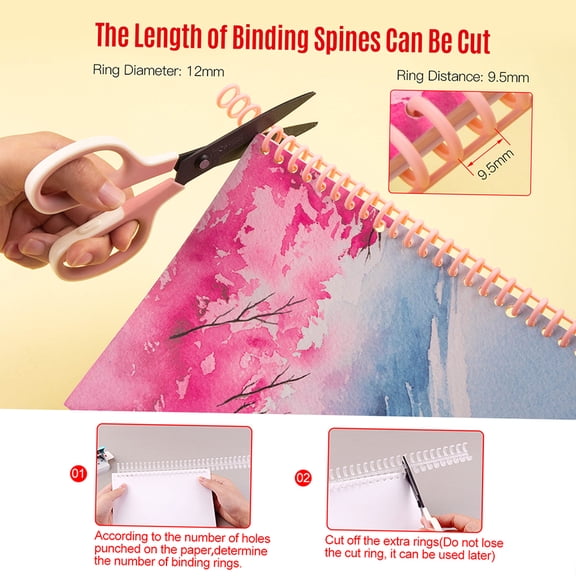 Binding Spines,Album Office Supplies 85 Diy Paper Binders Spines Loose Binders Paper Notebook Album Spines Combs 85 Binders Spines Combs Diy Paper Notebook Buzhi Combs 10pcs -10pcs