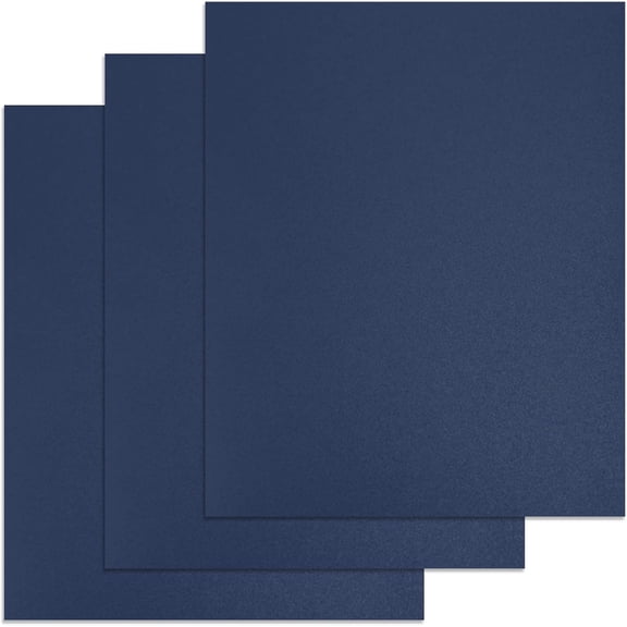 Binditek 25 Pack 12 Mil Sand-Textured Polycover - Plastic Binding Cover for Business Reports and Proposals - Lightly Sanded Finish - Square Corners, Un-Punched, Navy Color, Office Supplies