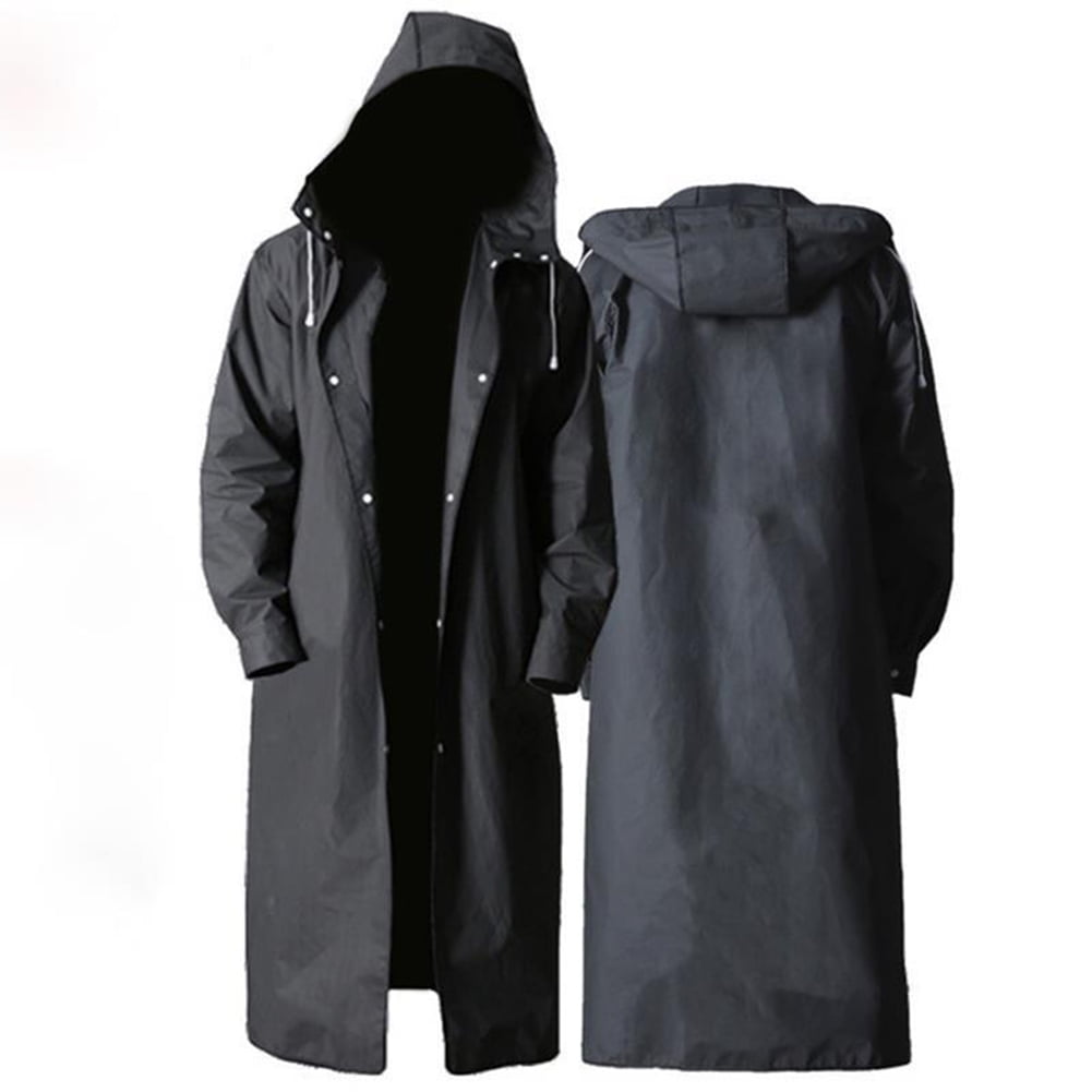 Binduo Waterproof Long Raincoat Women Men Adult Hooded Rain Coat for ...