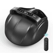 Foot Massager with Heat, Caveen Electric Shiatsu Feet Massage Machine with 3 Vibrations&9 Intensities, 6 Timing Options, Up to Size 13, Grey