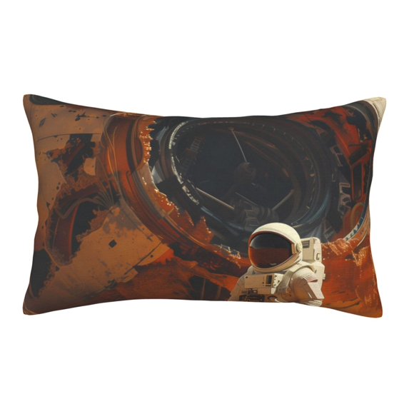 Binfone Astronaut Exploring Mars Standard Size Pillowcase, Long Staple Pure Cotton Envelope Closure Pillow Cover (Pillow core not included),20"x30"