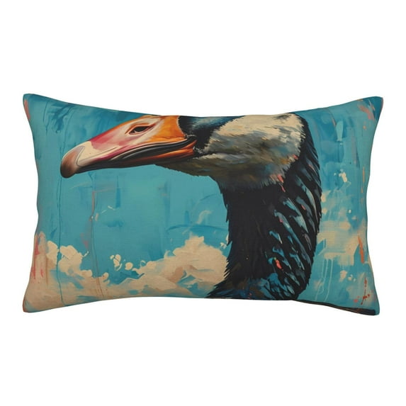 Binfone Blue Watercolor Duck Standard Size Pillowcase, Long Staple Pure Cotton Envelope Closure Pillow Cover (Pillow core not included),14"x20"