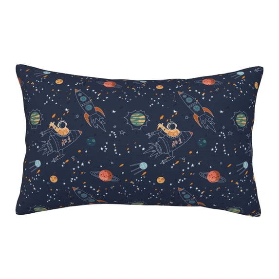 Binfone Cartoon Space Planets Standard Size Pillowcase, Long Staple Pure Cotton Envelope Closure Pillow Cover (Pillow core not included),20"x30"