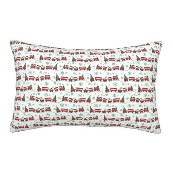 Binfone Christmas Train Standard Size Pillowcase, Long Staple Pure Cotton Envelope Closure Pillow Cover (Pillow core not included),14"x20"