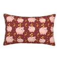 thumbnail image 1 of Binfone Cute Pig With Coins Standard Size Pillowcase, Long Staple Pure Cotton Envelope Closure Pillow Cover,16"X24", 1 of 9