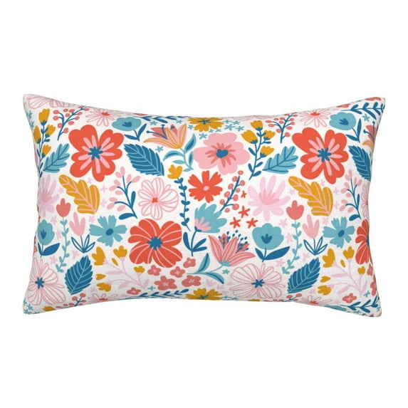 Binfone Floral Ditsy Standard Size Pillowcase, Long Staple Pure Cotton Envelope Closure Pillow Cover,16"X24"