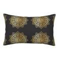 thumbnail image 1 of Binfone Gold Mandala Standard Size Pillowcase, Long Staple Pure Cotton Envelope Closure Pillow Cover (Pillow core not included),16"x24", 1 of 7
