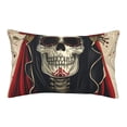 thumbnail image 1 of Binfone Gothic Skull With Roses Standard Size Pillowcase, Long Staple Pure Cotton Envelope Closure Pillow Cover (Pillow core not included),14"x20", 1 of 7