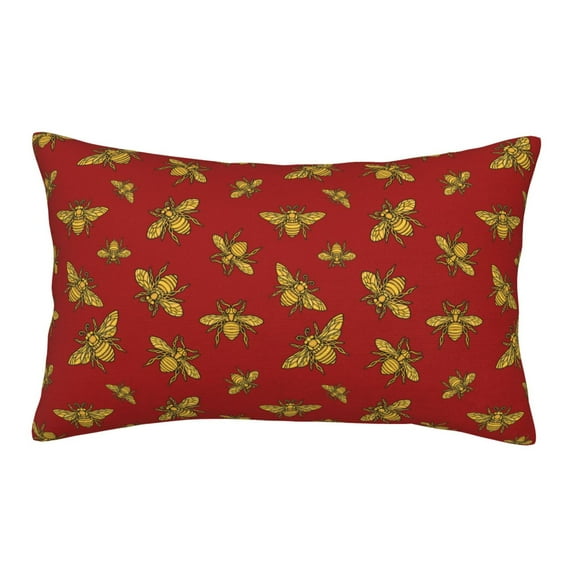 Binfone Hohey Bee Golden Standard Size Pillowcase, Long Staple Pure Cotton Envelope Closure Pillow Cover,16"x24"