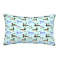 thumbnail image 1 of Binfone Mallard Duck Of Lotus Flowers Standard Size Pillowcase, Long Staple Pure Cotton Envelope Closure Pillow Cover (Pillow core not included),14"x20", 1 of 7