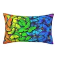thumbnail image 1 of Binfone Multicolored Butterflies Standard Size Pillowcase, Long Staple Pure Cotton Envelope Closure Pillow Cover,14"X20", 1 of 9