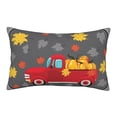 thumbnail image 1 of Binfone Red Pickup Truck With Pumpkins Standard Size Pillowcase, Long Staple Pure Cotton Envelope Closure Pillow Cover (Pillow core not included),14"x20", 1 of 7