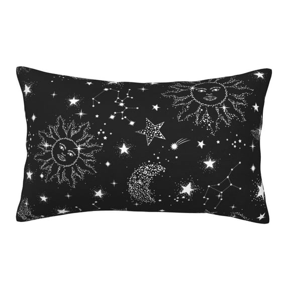 Binfone Space Galaxy Standard Size Pillowcase, Long Staple Pure Cotton Envelope Closure Pillow Cover,14"X20"