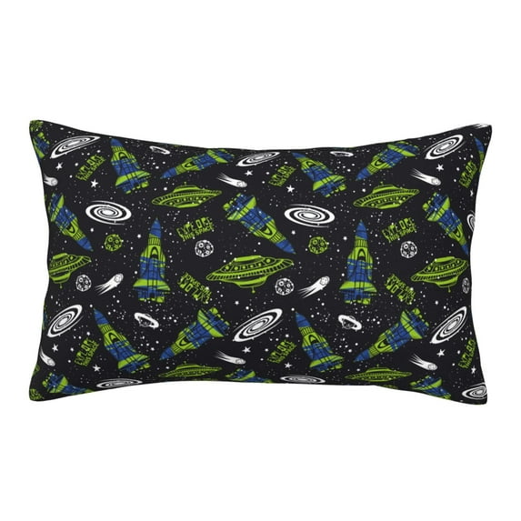 Binfone Space Rockets Standard Size Pillowcase, Long Staple Pure Cotton Envelope Closure Pillow Cover,14"x20"