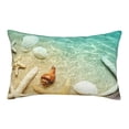 thumbnail image 1 of Binfone Starfish And Seashell On The Beach Standard Size Pillowcase, Long Staple Pure Cotton Envelope Closure Pillow Cover (Pillow core not included),14"x20", 1 of 1