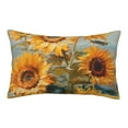 thumbnail image 1 of Binfone Sunflower Field Art Standard Size Pillowcase, Long Staple Pure Cotton Envelope Closure Pillow Cover (Pillow core not included),16"x24", 1 of 7