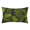 thumbnail image 1 of Binfone Tropical Palm Leaves Fern Leaf Standard Size Pillowcase, Long Staple Pure Cotton Envelope Closure Pillow Cover,16"X24", 1 of 9