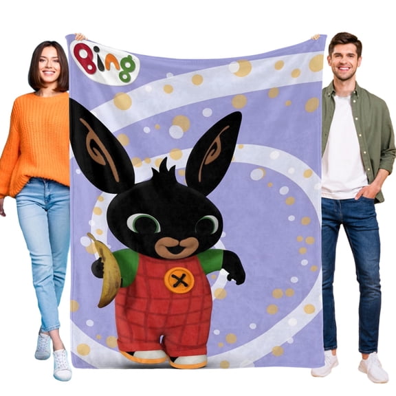 Bing Bunny-Anti-Pilling Flannel Blanket Soft Lightweight Plush Fuzzy Cozy Luxury Blanket for Home and Kitchen Use Perfect for Kids and Adults30"X40"