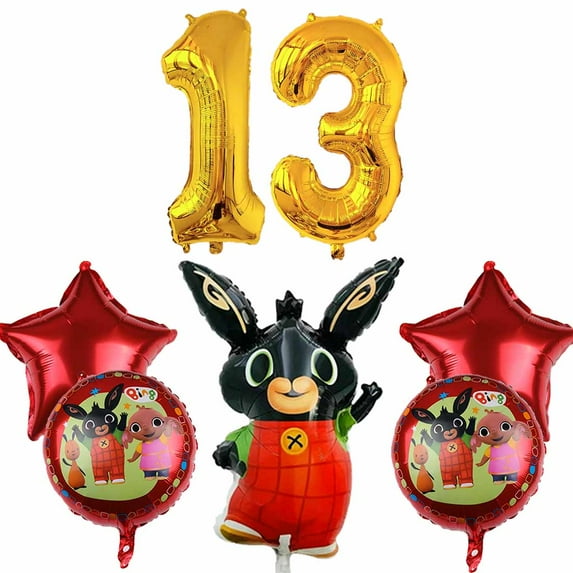 Bing Bunny Balloons Party Supplies 13th Big Number Decorations Decor Kit Birthday