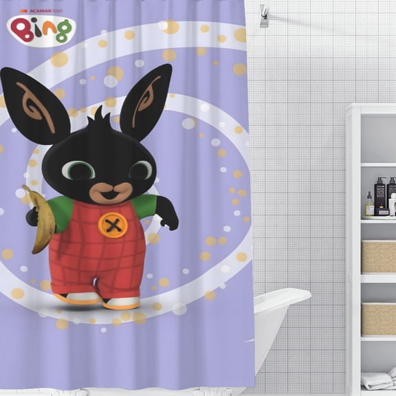 Bing Bunny-theme Bathroom Shower Curtain Home Decor,Bath Curtains Durable Waterproof Bath Curtain , Adluts Girls Boys Bathroom Decor House Gifts 60x71inch150cmX180cm