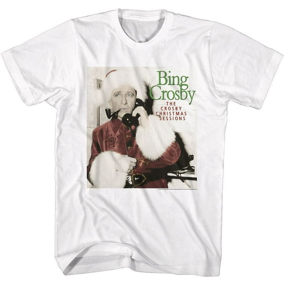 Bing Crosby Christmas Sessions Album White Adult T-Shirt 4Xl